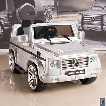 Электромобиль DMD-G55 Mercedes-Benz AMG NEW Version 12V R/C silver с резиновыми колесами